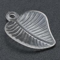 Pendentifs acryliques, Acrylique, feuille, DIY, transparent, 18x23x3mm, Trou:Environ 1.5mm, Vendu par sac