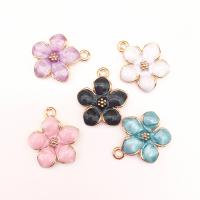 Zinc Alloy Enamel Pendants Oriental Cherry DIY nickel lead & cadmium free Sold By PC