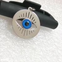 Evil Eye Hangers, Titanium Staal, plated, verschillende grootte voor keus, meer kleuren voor de keuze, 32x25mm, Verkocht door PC