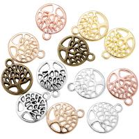 Zinklegering holle hangers, Zinc Alloy, Tree of Life, plated, DIY, meer kleuren voor de keuze, nikkel, lood en cadmium vrij, 11x13mm, Gat:Ca 1mm, 100pC's/Bag, Verkocht door Bag