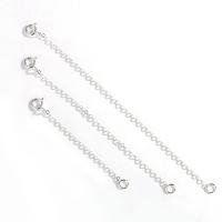 925 Sterling Silver Extender Chain DIY Sold By PC