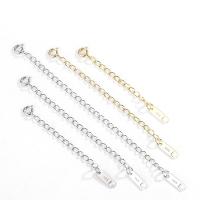 925 Sterling Silver Extender Chain plated DIY Sold By PC