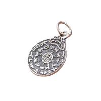 Bali Sterling Silver Pendants, Tailandia, Roda plana, DIY, prateado, 12x1.90mm, Buraco:Aprox 4mm, 10PCs/Lot, vendido por Lot