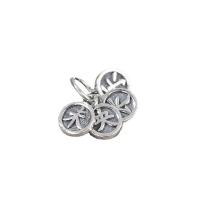 Bali Sterling Silber Anhänger, Thailand, DIY & verschiedene Stile für Wahl, Silberfarbe, 10x5.50mm, Bohrung:ca. 4.5mm, 10PCs/Menge, verkauft von Menge