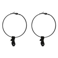 Boucles d'oreilles en alliage de zinc, avec Velour, Placage, bijoux de mode & pour femme, plus de couleurs à choisir, 70mm, Vendu par paire