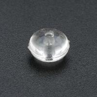 Transparent Akrylpärlor, Akryl, Flat Round, DIY, klar, 8.50x8.50x6mm, Hål:Ca 1mm, Säljs av Bag