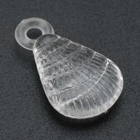 Pendentifs acryliques, Acrylique, coquille, DIY, transparent, 14x24x5.50mm, Trou:Environ 3mm, Vendu par sac