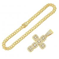 Zinc Alloy Jewelry Necklace fashion jewelry & with rhinestone nickel lead & cadmium free Length Approx 50 cm Sold By PC