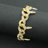 Rhinestone Bracelet Zinc Alloy fashion jewelry & with rhinestone nickel lead & cadmium free Sold By PC