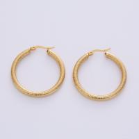 Stainless Steel Lever Terug Earring, 316L roestvrij staal, 18K verguld, mode sieraden & voor vrouw, gouden, 40mm, Verkocht door pair