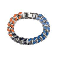 Zinklegering armbandkettingen, Zinc Alloy, mode sieraden & voor de mens & glazuur, nikkel, lood en cadmium vrij, Lengte Ca 7.48 inch, Verkocht door PC