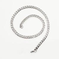 Stainless Steel Chain Ogrlica, 316L Stainless Steel, elektrolizacija, razlièite duljine za izbor & različite veličine za izbor & za čovjeka, izvorna boja, Prodano By PC