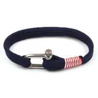 Bracciale bigiotteria, Titantium acciaio, with corda in nylon, fatto a mano, gioielli di moda & unisex, nessuno, Lunghezza 210 mm, 5PC/lotto, Venduto da lotto