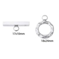 Rostfritt stål togglelås, 316 rostfritt stål, DIY, ursprungliga färgen, 26.7x10mm,18x24mm, Hål:Ca 4mm, Säljs av PC