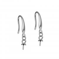 925 Ezüst Hook earwire, galvanizált, DIY, több színt a választás, 3x18mm, 5párok/Lot, Által értékesített Lot