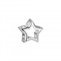 925 Sterling Silver siogairlín, Star, plátáilte, DIY & log, dathanna níos mó le haghaidh rogha, 8.20x7.80mm, 5ríomhairí pearsanta/Lot, Díolta De réir Lot