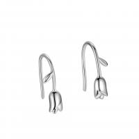 925 Boucles d’oreilles Sterling Silver Drop & Dangle, 99%, Tulip, Placage, bijoux de mode & pour femme, plus de couleurs à choisir, 3.50mm, 5pairescouple/lot, Vendu par lot