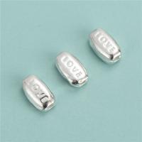 925er Sterling Silber Zwischenperlen, DIY & mit Brief Muster, 8.20x5mm, Bohrung:ca. 1.2mm, 5PCs/Menge, verkauft von Menge