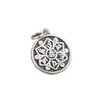 Bali Sterling Silver Pendants, Tailandia, DIY, 16.50x14x1.70mm, Buraco:Aprox 4mm, 10PCs/Lot, vendido por Lot