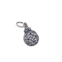 Thailand Sterling Silver Pendants Antique finish DIY silver color Approx 4mm Sold By Lot