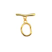 Brass Toggle καρφίτσα, Ορείχαλκος, 18K επιχρυσωμένο, DIY, χρυσαφένιος, 28x32mm, Sold Με PC