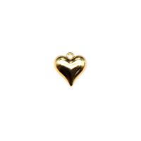 Zinklegering Hart Hangers, Zinc Alloy, 18K verguld, DIY, 14.20x15.20mm, Verkocht door PC