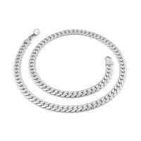 Stainless Steel Chain halskæde, 304 rustfrit stål, poleret, forskellige længde for valg & Unisex, flere farver til valg, 6mm, Solgt af Strand