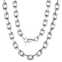 Stainless Steel Chain Ogrlica, 304 nehrđajućeg čelika, razlièite duljine za izbor & bez spolne razlike & različite veličine za izbor, izvorna boja, Prodano By Strand