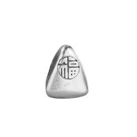 Thailand Sterling Silver Spacer Bead, Triangle, DIY, silver, 8x10mm, Hål:Ca 3.5mm, 10PC/Lot, Säljs av Lot