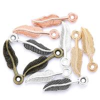 Zinklegierung Blatt Anhänger, plattiert, unisex, keine, frei von Nickel, Blei & Kadmium, 4x17mm, ca. 100PCs/Tasche, verkauft von Tasche