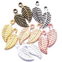 Zinklegering Leaf Hangers, Zinc Alloy, Blad, plated, uniseks, meer kleuren voor de keuze, nikkel, lood en cadmium vrij, 6x14mm, Ca 100pC's/Bag, Verkocht door Bag