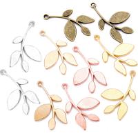 Zinc Alloy Leaf Vedhæng, forgyldt, Unisex, flere farver til valg, nikkel, bly & cadmium fri, 13x24mm, Ca. 100pc'er/Bag, Solgt af Bag