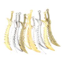 Zinc Alloy Pendants Sword plated Unisex nickel lead & cadmium free Approx Sold By Bag