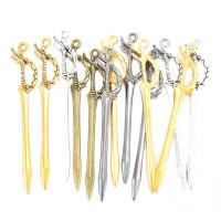 Zinklegering Hangers, Zinc Alloy, plated, uniseks, meer kleuren voor de keuze, nikkel, lood en cadmium vrij, 11x70mm, Ca 100pC's/Bag, Verkocht door Bag