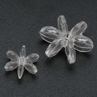 Transparent Acrylic Beads Flower DIY clear Sold By Bag