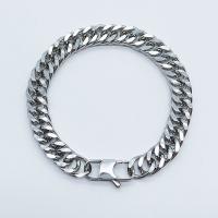 Rustfrit stål smykker Armbånd, 316L Stainless Steel, elektrolysning, forskellige længde for valg & forskellig størrelse for valg & for mennesket, oprindelige farve, Solgt af PC