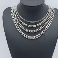 Stainless Steel Chain Necklace 316L Stainless Steel electrolyzation  & for man original color Sold By PC