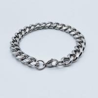 Rustfrit stål smykker Armbånd, 316L Stainless Steel, elektrolysning, forskellige længde for valg & forskellig størrelse for valg & for mennesket, oprindelige farve, Solgt af PC