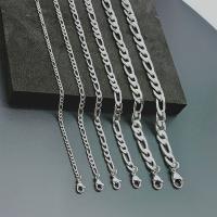 Stainless Steel Chain Necklace 316L Stainless Steel electrolyzation & Unisex original color Sold By PC