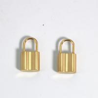 Stainless Steel Pendants 304 Stainless Steel Lock polished DIY golden Sold By PC