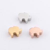 Stainless Steel Spacer Kralen, Roestvrij staal, Olifant, plated, meer kleuren voor de keuze, 8x6mm, Verkocht door PC