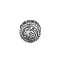 Thailand Sterling Silver Spacer Bead, Rund, olika mönster för val, silver, 10x8mm, Hål:Ca 3mm, 10PC/Lot, Säljs av Lot