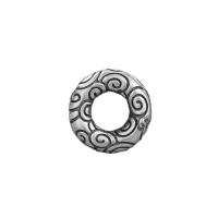 An Téalainn Sterling Silver fráma Bead, Donut, méid éagsúla do rogha, airgid, 10ríomhairí pearsanta/Lot, Díolta De réir Lot