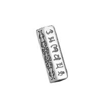 Ταϊλάνδη Sterling Silver Spacer Χάντρα, Στήλη, διαφορετικό μέγεθος για την επιλογή, ασήμι, 10PCs/Παρτίδα, Sold Με Παρτίδα