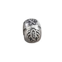 Ταϊλάνδη Sterling Silver Spacer Χάντρα, Rondelle, DIY, ασήμι, 9.70x6.90x8.50mm, Τρύπα:Περίπου 3mm, 10PCs/Παρτίδα, Sold Με Παρτίδα