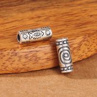 An Téalainn Sterling Silver Spacer Bead, Colún, DIY & dearaí éagsúla do rogha, airgid, 11x1.40mm, Poll:Thart 3mm, 10ríomhairí pearsanta/Lot, Díolta De réir Lot