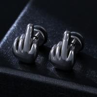 Stainless Steel Stud Earrings 316L Stainless Steel plated fashion jewelry & Unisex nickel lead & cadmium free Sold By Pair