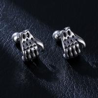 Nerūdijančio plieno Stud Auskarai, 316L nerūdijančio plieno, padengtą, Bižuterijos & unisex, daugiau spalvų pasirinkimas, nikelio, švino ir kadmio nemokamai, 15x11mm, Pardavė Pora