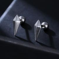 Stainless Steel Stud Earrings 316L Stainless Steel plated fashion jewelry & Unisex nickel lead & cadmium free Sold By Pair