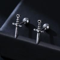 Stainless Steel Stud Earrings 316L Stainless Steel plated fashion jewelry & Unisex nickel lead & cadmium free Sold By Pair